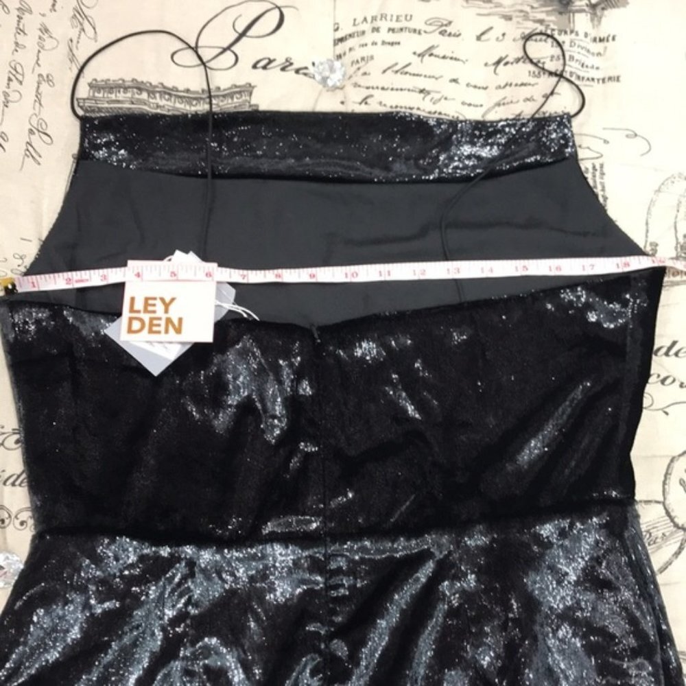 Leyden Shimmery Ruffle-Hem Dress - Picture 9 of 12